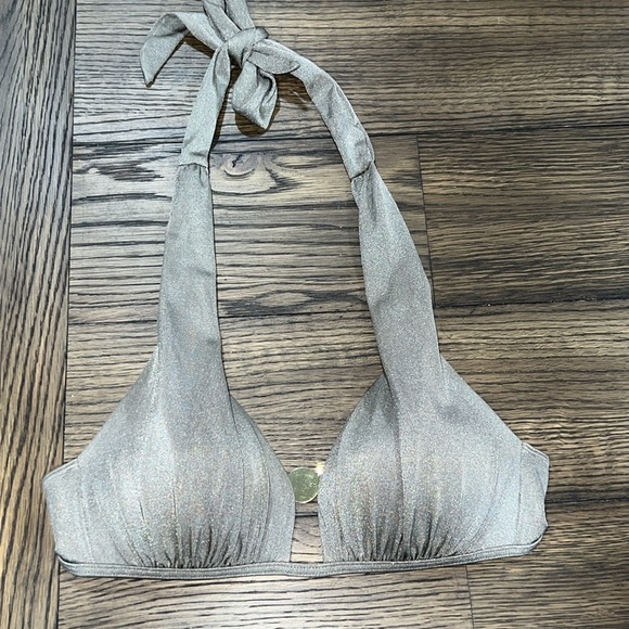 Swim Tops Bundle S Green Black White Victoria's Secret Halter Knot Front Bikini - Picture 2 of 9